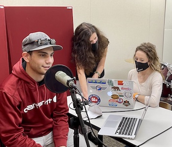 students podcasting