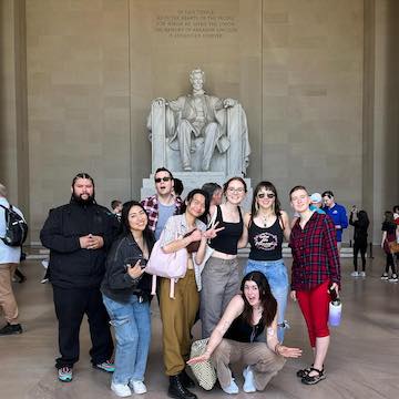 forensics team at nationals in DC