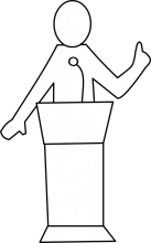 Brian Whaley Adjunct - image of speaker at podium